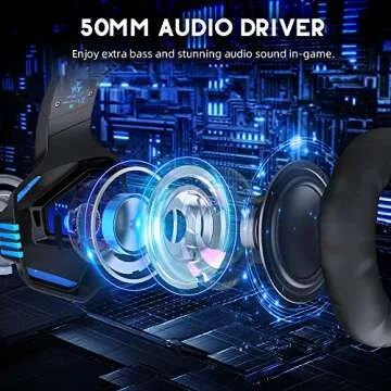 VersionTECH. Gaming Headset with Mic & LED Lights for All Platforms