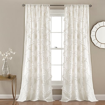 Lush Decor Ruffle Diamond Window Panel Set – Elegant Curtains for Any Room!