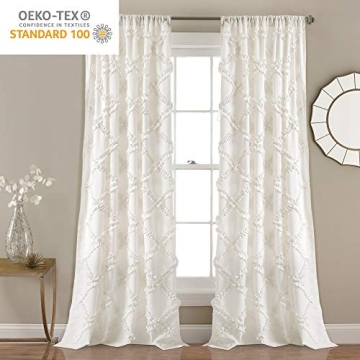 Elegant Lush Décor Ruffle Diamond Curtains for Your Home