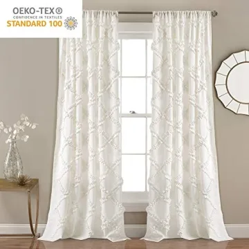 Elegant Lush Décor Ruffle Diamond Curtains for Your Home