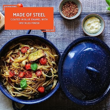 IMUSA 6.0qt Blue Enamel Stock Pot | Durable Cookware