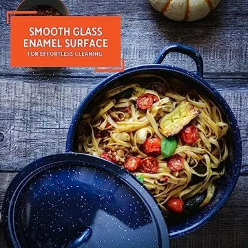 IMUSA 6.0qt Blue Enamel Stock Pot | Durable Cookware