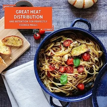 IMUSA 6.0qt Blue Enamel Stock Pot | Durable Cookware