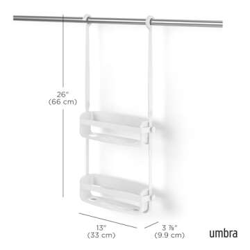 Umbra Flex Hanging Shower Caddy - Stylish & Rust-proof Organizer