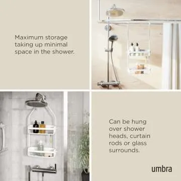 Umbra Flex Hanging Shower Caddy - Stylish & Rust-proof Organizer