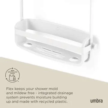 Umbra Flex Hanging Shower Caddy - Stylish & Rust-proof Organizer