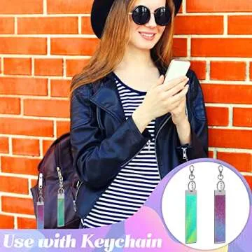 Gersoniel 42 Pcs Anxiety Sensory Stickers Kit Includes 36 Fidget Textured Strips, 6 Keychain Textured Strips Tactile Rough Calm Stickers Anti Stress Textured Strips for Tension(Gradient Style)