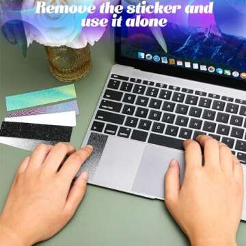 Gersoniel 42 Pcs Anxiety Sensory Stickers Kit Includes 36 Fidget Textured Strips, 6 Keychain Textured Strips Tactile Rough Calm Stickers Anti Stress Textured Strips for Tension(Gradient Style)