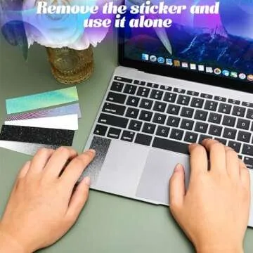 Gersoniel 42 Pcs Anxiety Sensory Stickers Kit Includes 36 Fidget Textured Strips, 6 Keychain Textured Strips Tactile Rough Calm Stickers Anti Stress Textured Strips for Tension(Gradient Style)