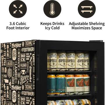 Limited Edition Beverage Refrigerator with Glass Door