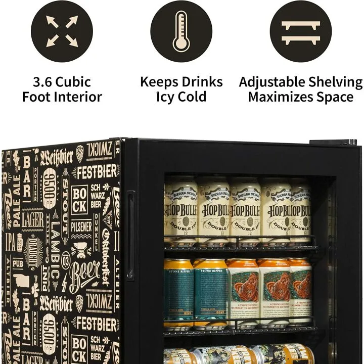 Limited Edition Beverage Refrigerator with Glass Door