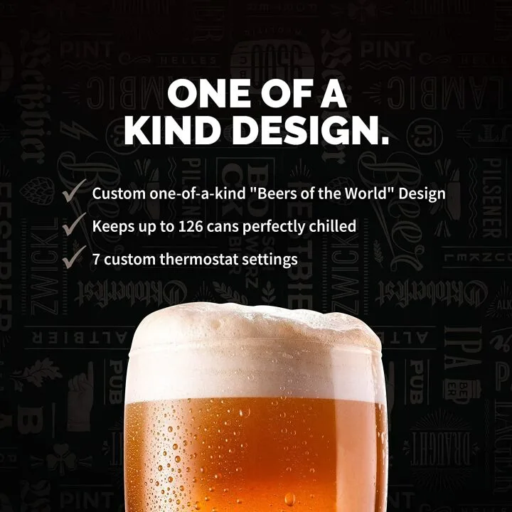 Limited Edition Beverage Refrigerator with Glass Door