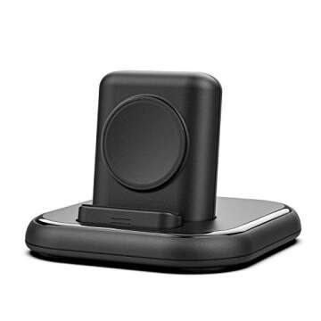 Conido Charging Stand for Apple Watch, Watch Charger Stand with Charging Cable, Magnetic Wireless Charging Station Compatible with Apple Watch SE Series 7/6/5/4/3/2/1/44mm/42mm/40mm/38mm- Black