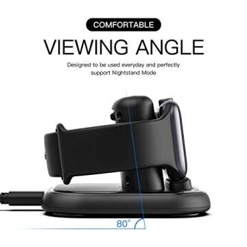 Conido Charging Stand for Apple Watch, Watch Charger Stand with Charging Cable, Magnetic Wireless Charging Station Compatible with Apple Watch SE Series 7/6/5/4/3/2/1/44mm/42mm/40mm/38mm- Black