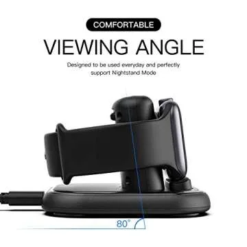 Conido Charging Stand for Apple Watch, Watch Charger Stand with Charging Cable, Magnetic Wireless Charging Station Compatible with Apple Watch SE Series 7/6/5/4/3/2/1/44mm/42mm/40mm/38mm- Black