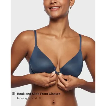 INLYRIC Women's Comfortable Mesh Front Closure Bra
