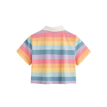 Stylish SweatyRocks Women's Collar Crop Top for Summer Wear