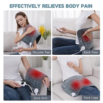 ZUODUN Electric Heating Pad for Pain Relief and Comfort