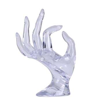 ChezMax Jewery Display Hand Ring Holder - Jewelry Organizer Stand, Necklace Stand, Preppy Jewelry Ho...