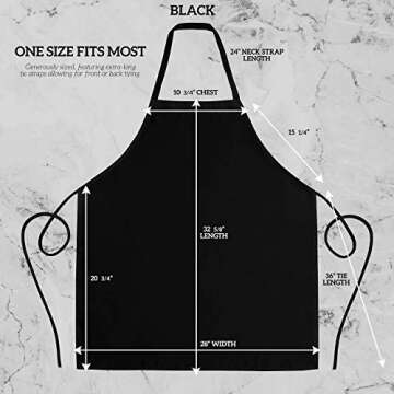 GREEN LIFESTYLE 12 Pack Bib Apron - Unisex Black Aprons, Machine Washable for Men and Women, Kitchen...