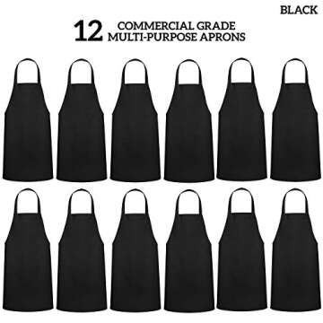 GREEN LIFESTYLE 12 Pack Bib Aprons - Unisex for Cooking