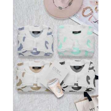 MEROKEETY Women's 2024 Winter Fuzzy Fleece Leopard Long Sleeve Pajama Set 2 Piece Sweater Top and Shorts Loungewear,Apricot,XL