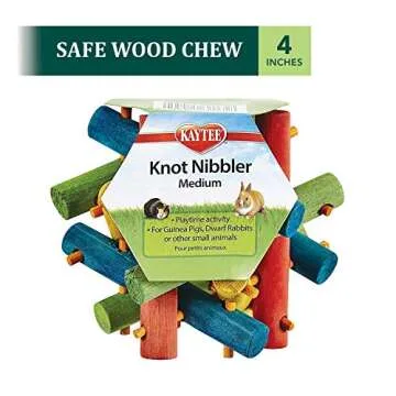 Kaytee Knot Nibbler Chew Toy for Pet Guinea Pigs, Dwarf Rabbits and Other Small Animals, Medium