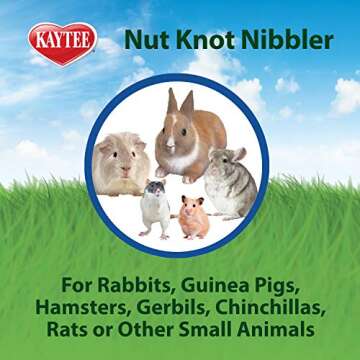 Kaytee Knot Nibbler Chew Toy for Pet Guinea Pigs, Dwarf Rabbits and Other Small Animals, Medium