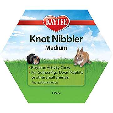 Kaytee Knot Nibbler Chew Toy for Pet Guinea Pigs, Dwarf Rabbits and Other Small Animals, Medium