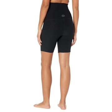 Beyond Yoga Spacedye Team Pockets Maternity Bike Shorts Darkest Night LG (US Women's 10-12)