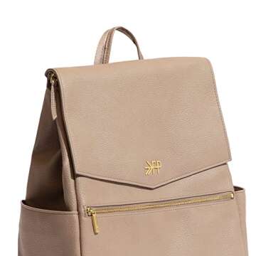 Freshly Picked Classic Diaper Bag Backpack, Wipeable Vegan Leather Diaper Bag With Changing Pad, Con...