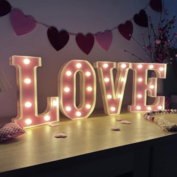 LED Marquee LOVE Letters - Romantic Valentine's Day Decor