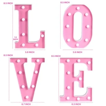 LED Marquee LOVE Letters Valentine's Day Romantic Decor
