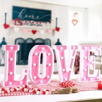 LED Marquee LOVE Letters Valentine's Day Romantic Decor