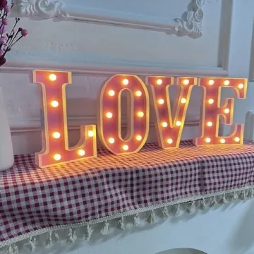 LED Marquee LOVE Letters Valentine's Day Romantic Decor