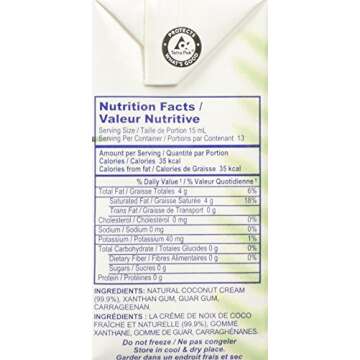 Kara Coconut Cream 6.80 Oz - Gluten Free, Non-GMO, Dairy Free