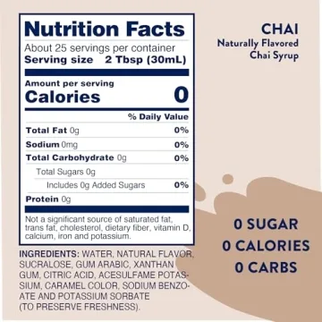 Jordan's Sugar Free Chai Syrup for Guilt-Free Drinks