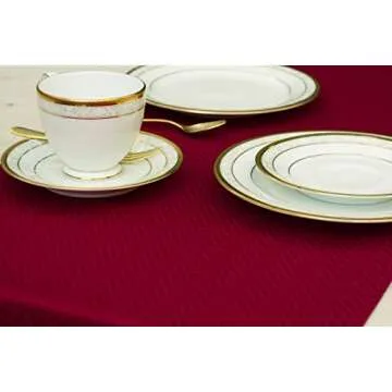 Double Layered Burgundy Placemats Set for Dining Tables