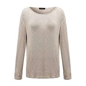 ZANZEA Women's Solid Long Sleeve O Neck T-Shirt