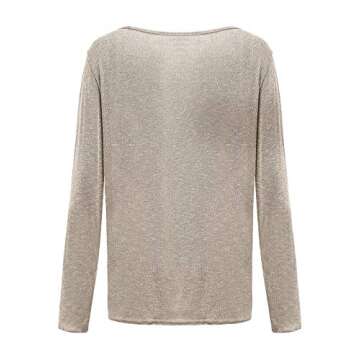 ZANZEA Women's Solid Long Sleeve O Neck T-Shirt