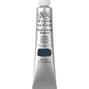 Winsor & Newton Professional Acrylic Paint, 200ml (6.75-oz) Tube, Payne's Gray