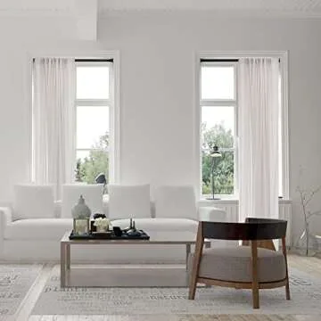 Vailge Room Divider Tension Curtain Rod, Shower / Windows Curtain Rods, 43-83 Inch,No Drilling,Adjustable Bathroom Stall Tension Pole-Black