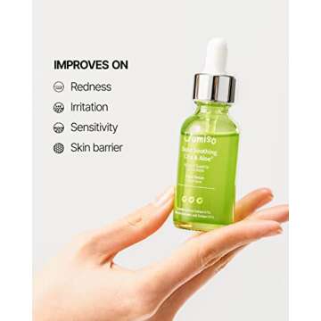 JUMISO Super Soothing Cica & Aloe Facial Serum, Moisturizing, Calming & Revitalizing, Korean Skincare, Vegan Cica Serum, Aloe Serum, 1.01 fl.oz