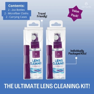Lens Cleaner Spray Kit - Safe for All Lenses and Screens