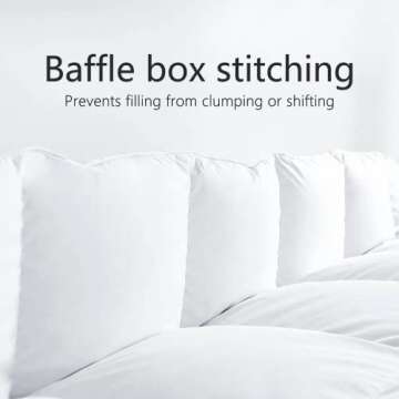 TEXARTIST Premium 2100 Series Full Comforter All Season Breathable Cooling White Comforter Soft 4D Spiral Fiber Quilted Down Alternative Duvet with Corner Tabs Luxury Hotel Style (82"x86")