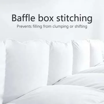 TEXARTIST Premium 2100 Series Full Comforter All Season Breathable Cooling White Comforter Soft 4D Spiral Fiber Quilted Down Alternative Duvet with Corner Tabs Luxury Hotel Style (82"x86")