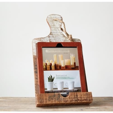 Charming Creative Co-Op Wood Tablet Holder for Kitchens