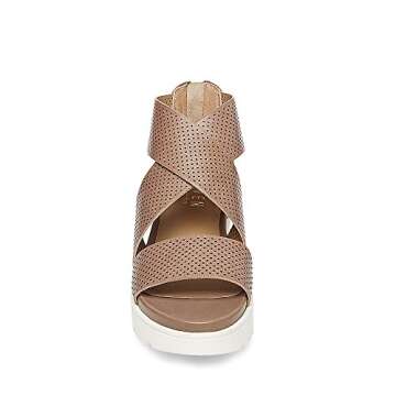 STEVEN by Steve Madden Women's NC-Klein Sandal, tan Leather, 7.5 M US