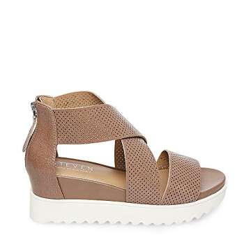 STEVEN by Steve Madden Women's NC-Klein Sandal, tan Leather, 7.5 M US