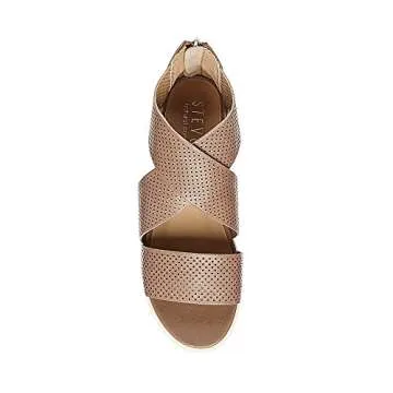 STEVEN by Steve Madden Women's NC-Klein Sandal, tan Leather, 7.5 M US